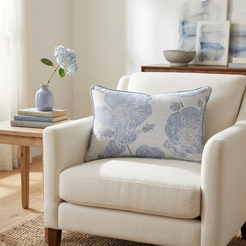 Blue Dresses Throw Pillow - Benton Lane Home - Lemon Park