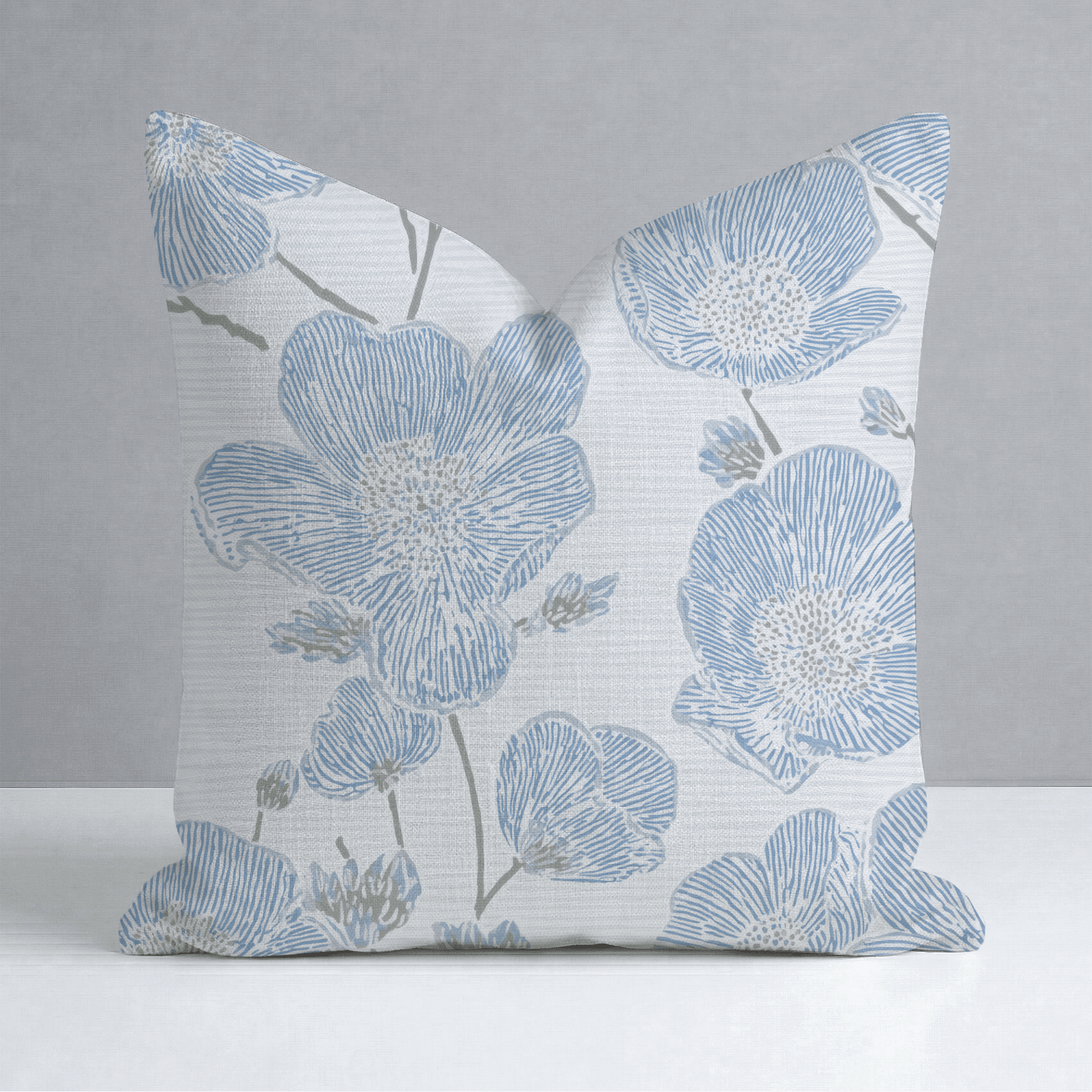 Blue Dresses Throw Pillow - Benton Lane Home - Lemon Park