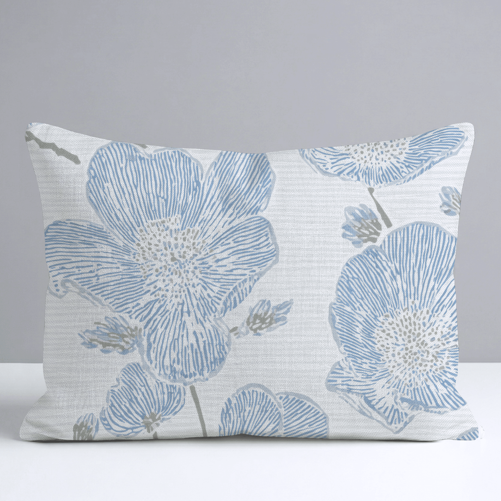 Blue Dresses Throw Pillow - Benton Lane Home - Lemon Park