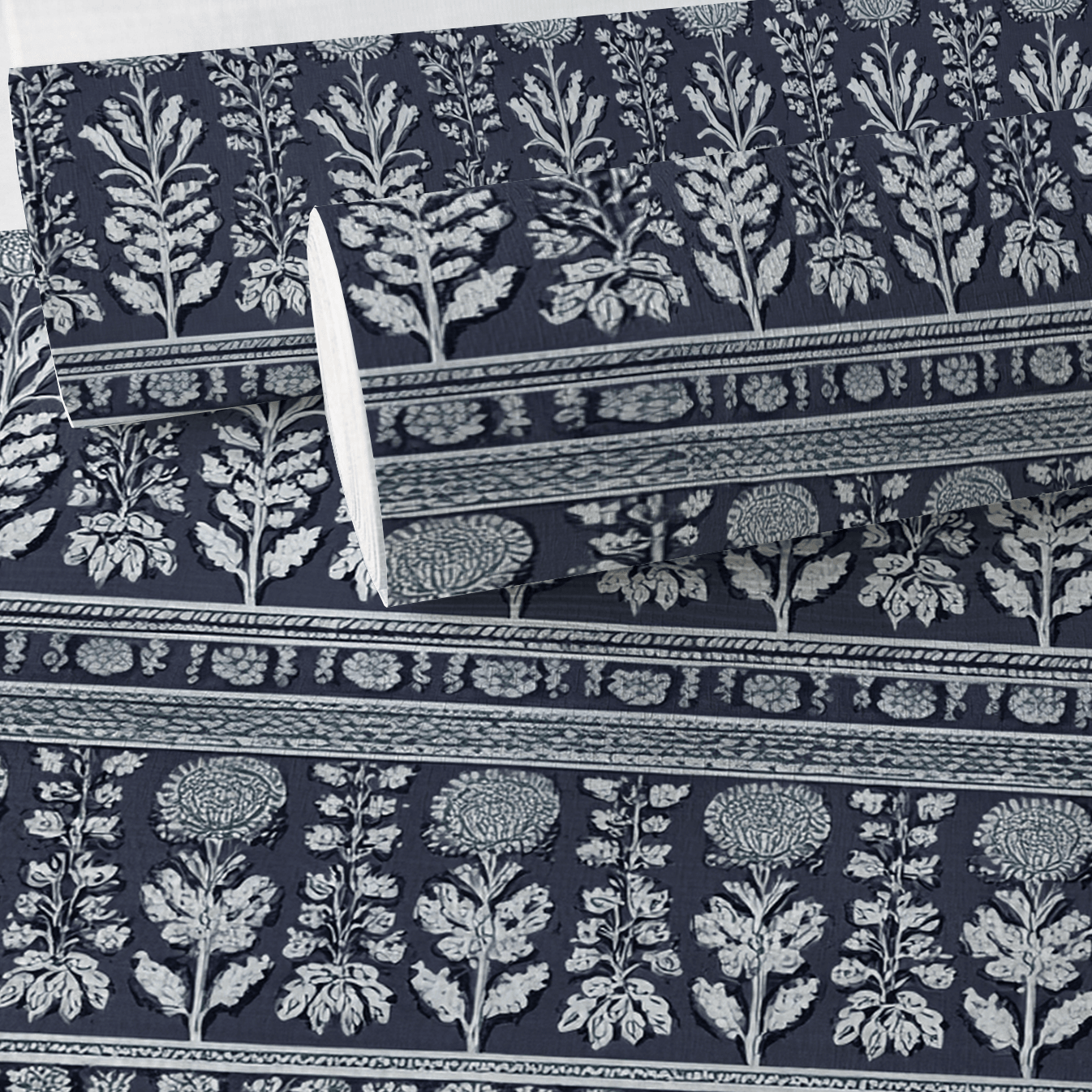 Blue Drift Faux Grasscloth Wallpaper - Lemon Park