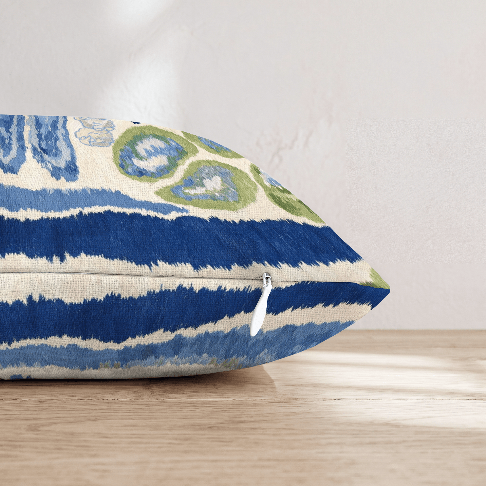 Blue Green Abstract Throw Pillow - Hillcroft Home