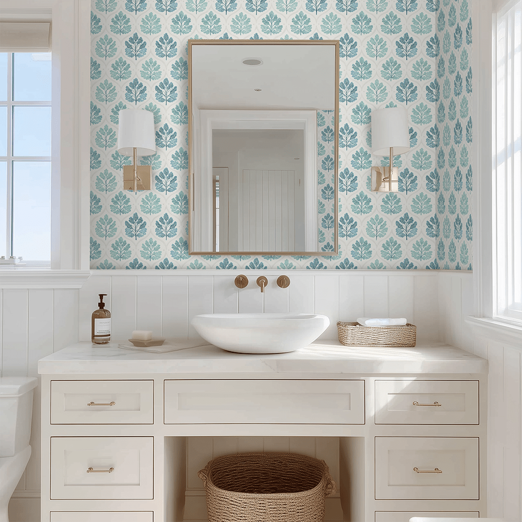 Blue Lagoon Wallpaper - Benton Lane Home - Painted Paper