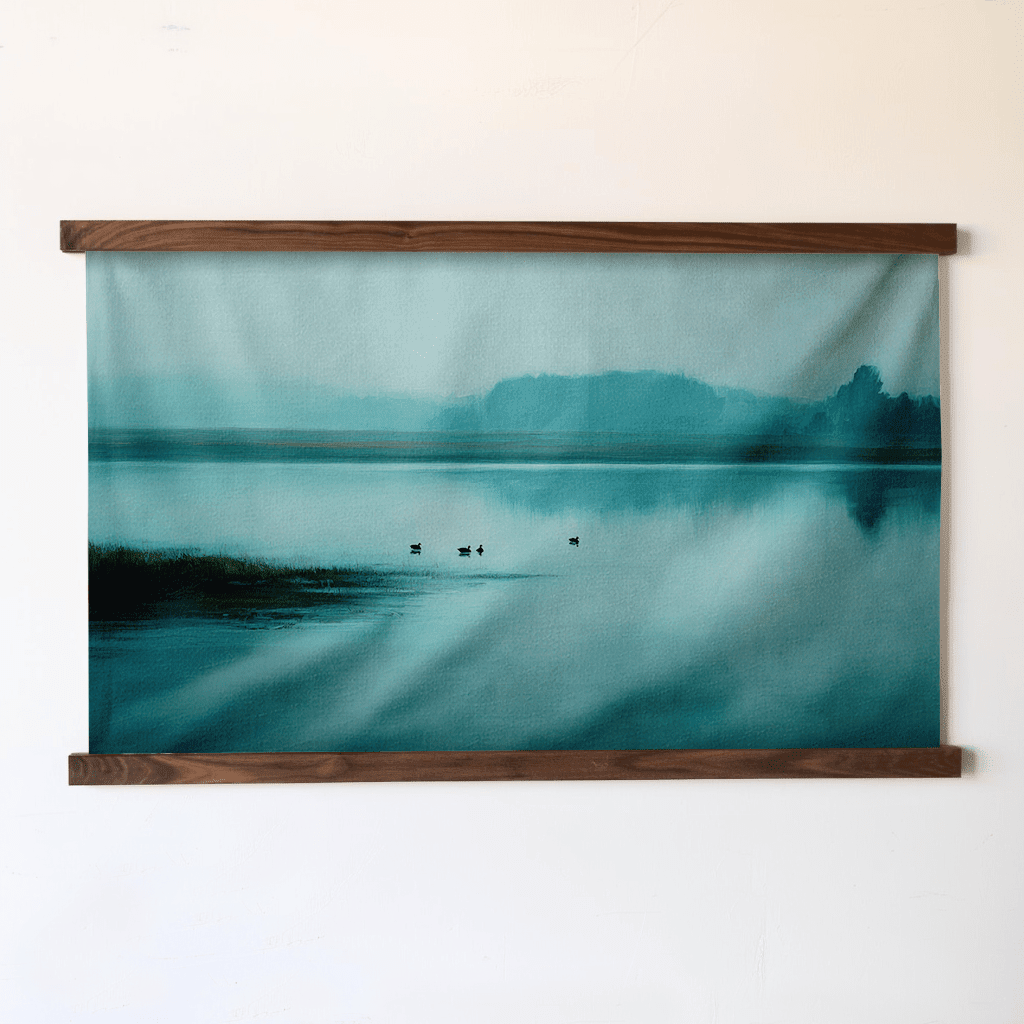 Blue Lakeside - Tapestry - Benton Lane Home - Painted Paper