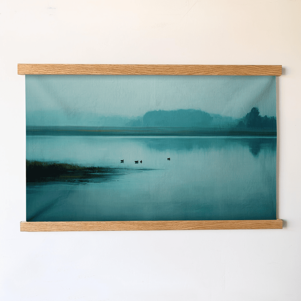 Blue Lakeside - Tapestry - Benton Lane Home - Painted Paper