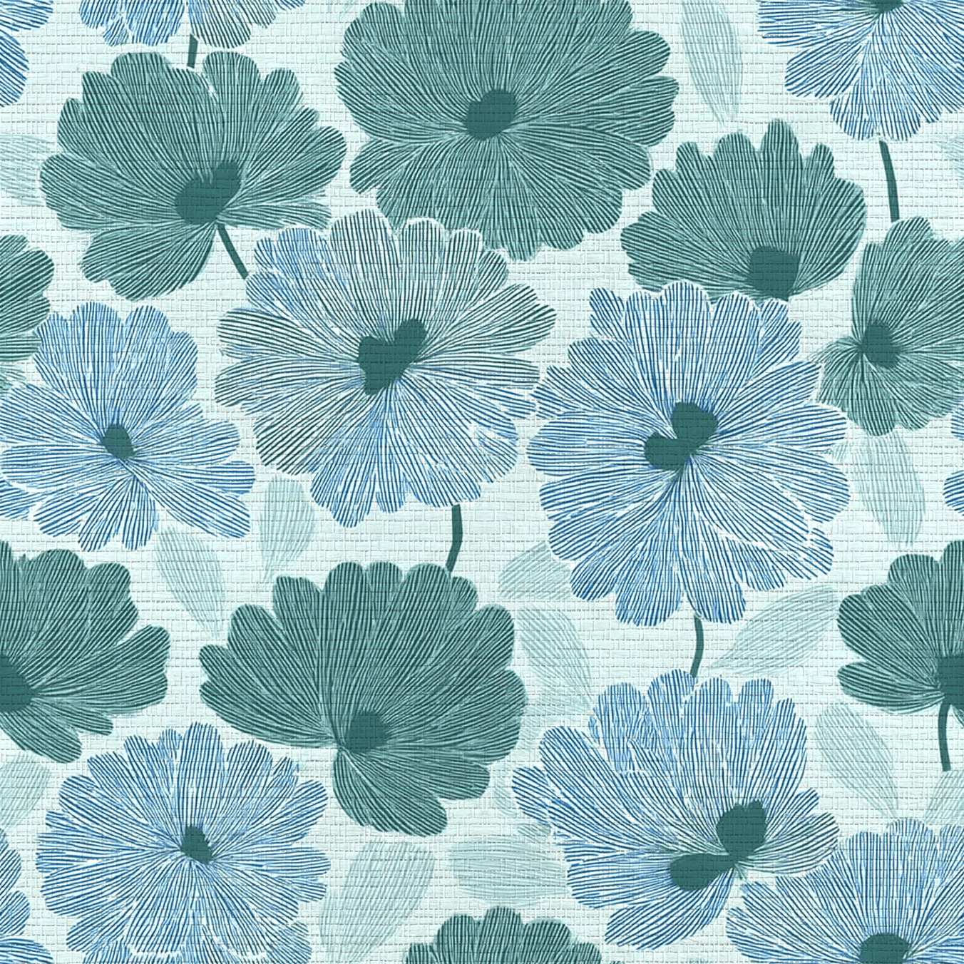 Blue My Robyn Faux Grasscloth Wallpaper - Lemon Park