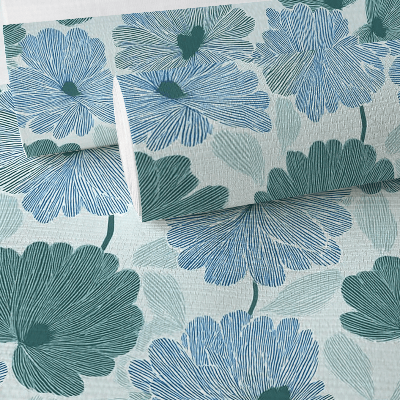 Blue My Robyn Faux Grasscloth Wallpaper - Lemon Park