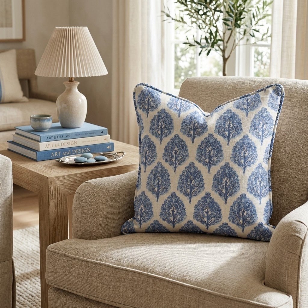 Blue Night Meadow Throw Pillow - Benton Lane Home - Hillcroft Home
