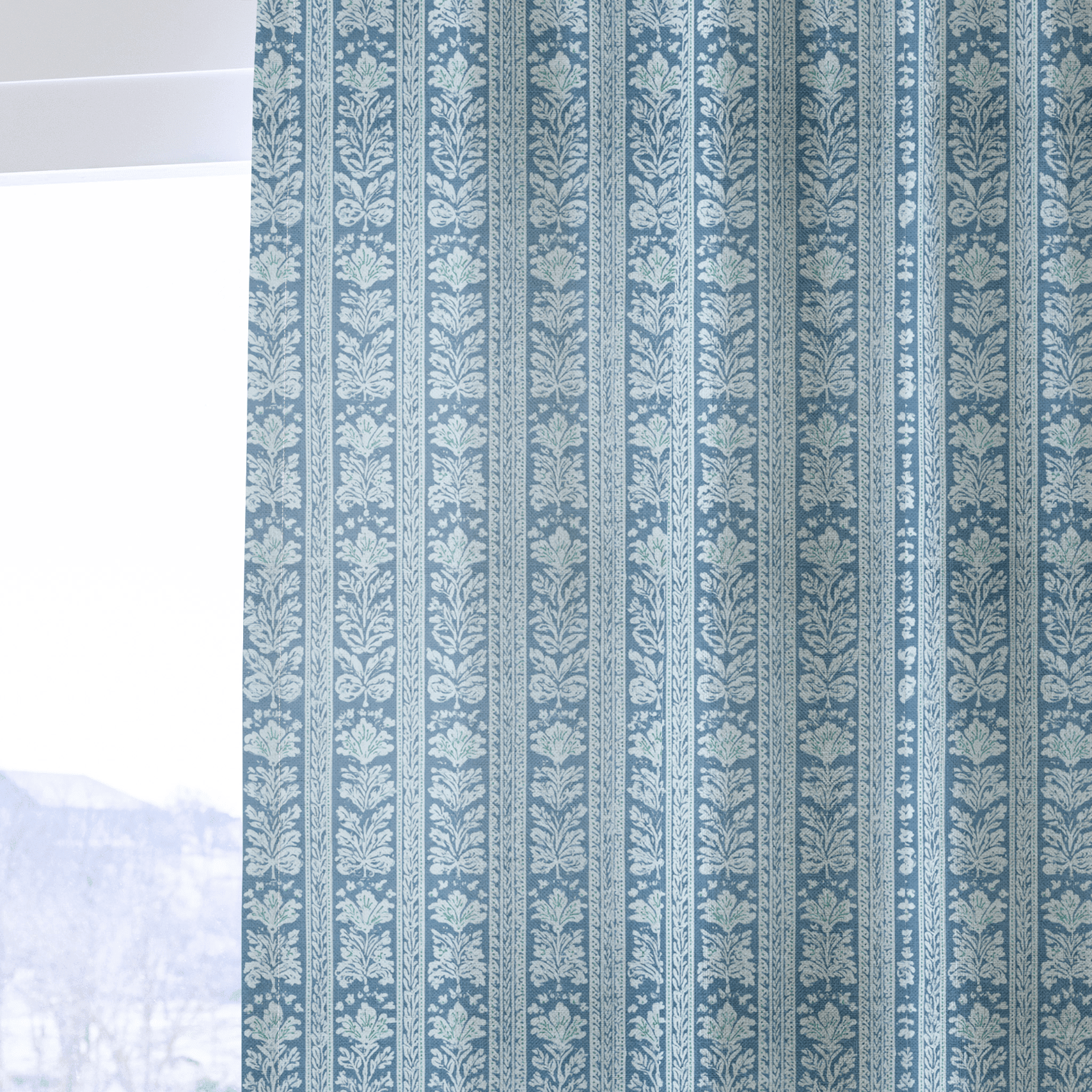 Blue Parlour - Drapery - Benton Lane Home - Lemon Park