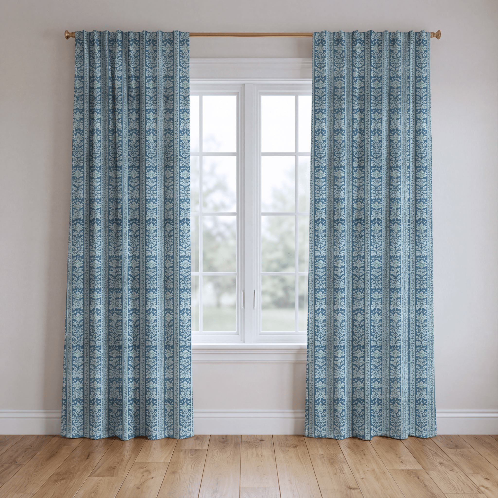 Blue Parlour - Drapery - Benton Lane Home - Lemon Park