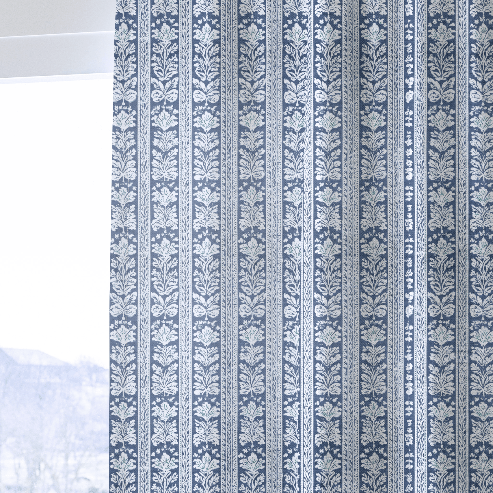 Blue Parlour Navy - Drapery - Benton Lane Home - Lemon Park