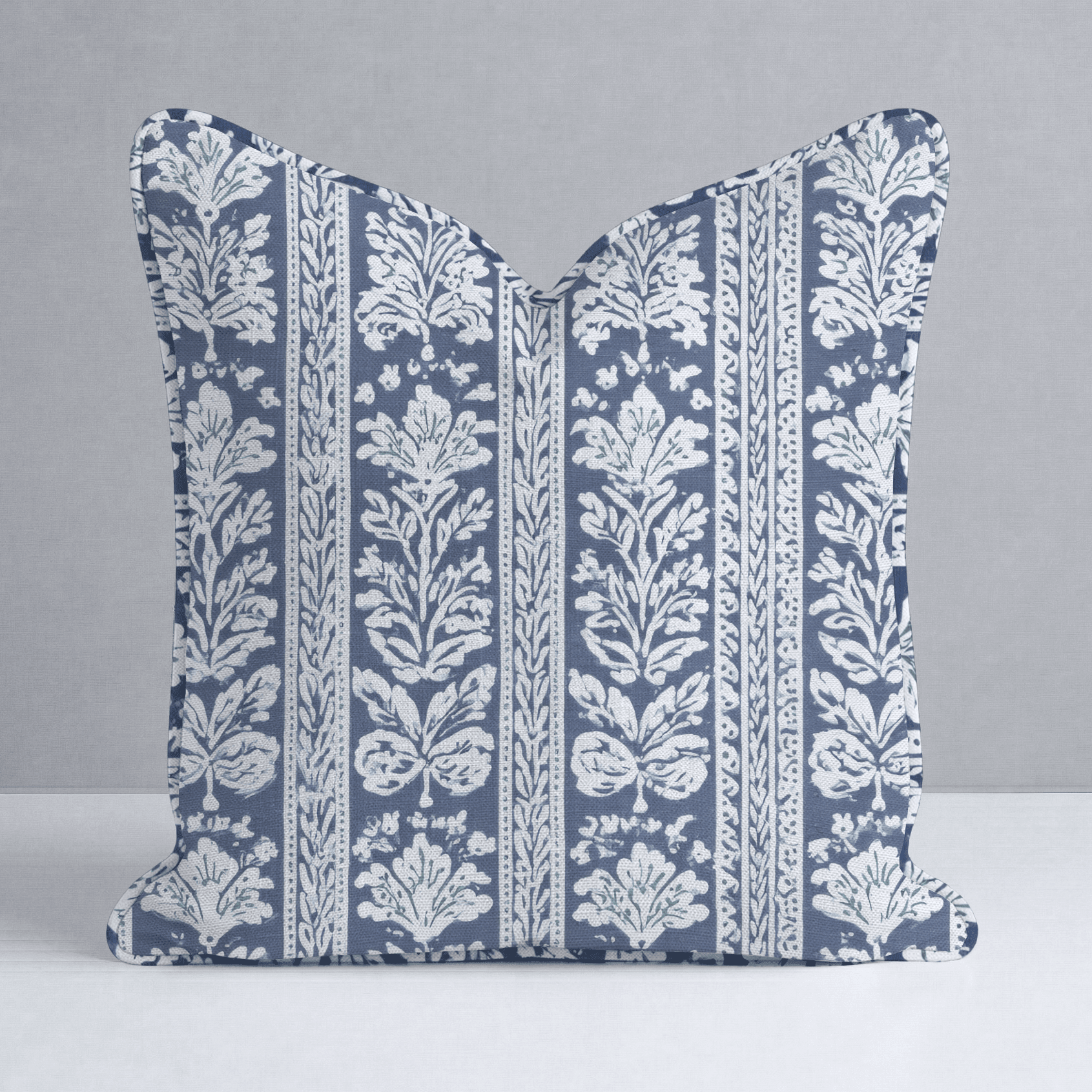 Blue Parlour Navy Throw Pillow - Benton Lane Home - Lemon Park