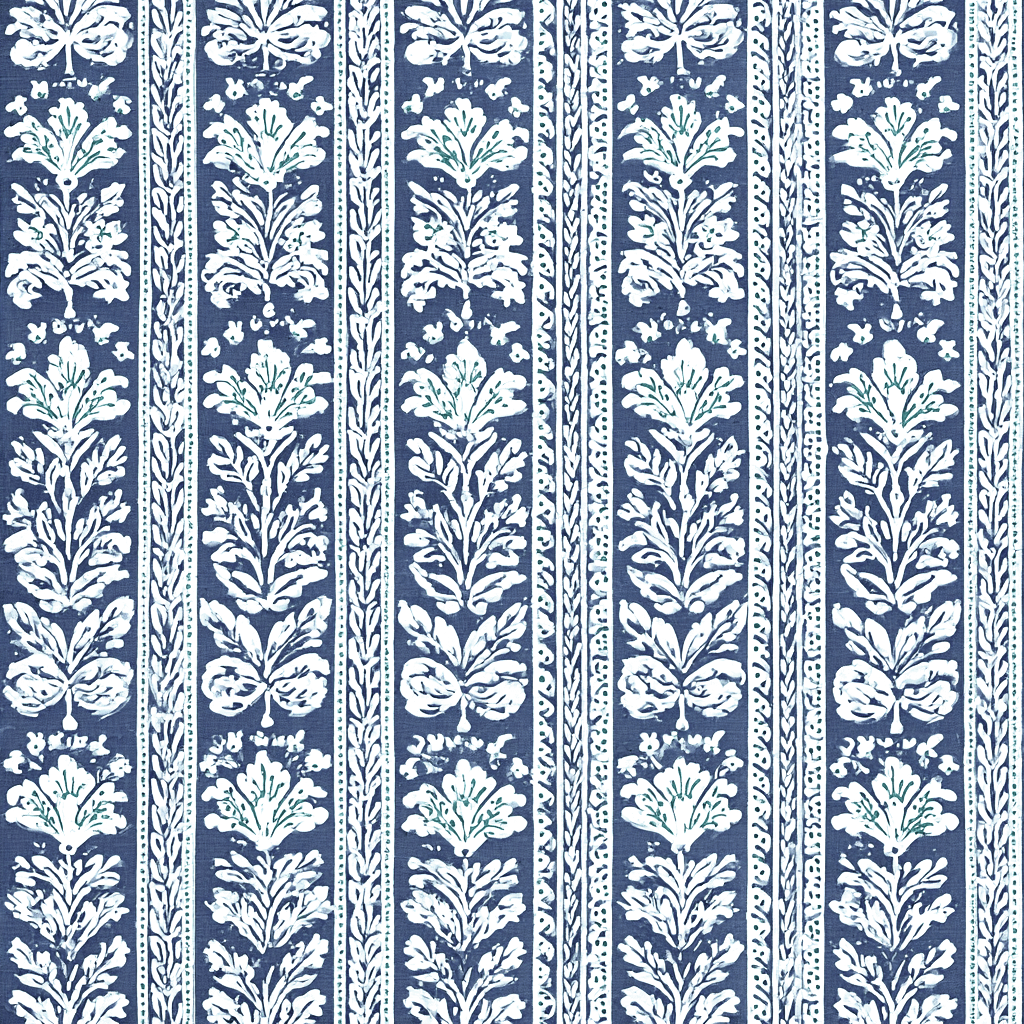 Blue Parlour Navy Wallpaper - Lemon Park