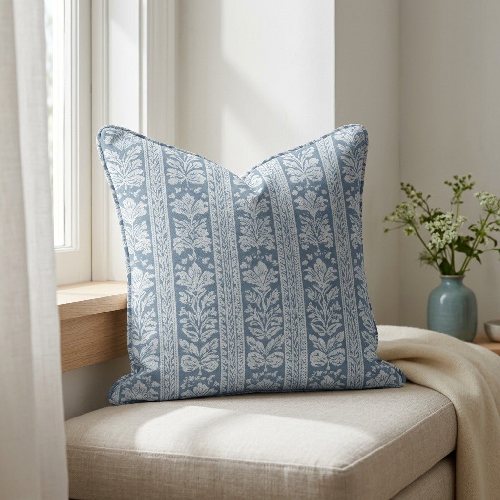 Blue Parlour Throw Pillow - Benton Lane Home - Lemon Park