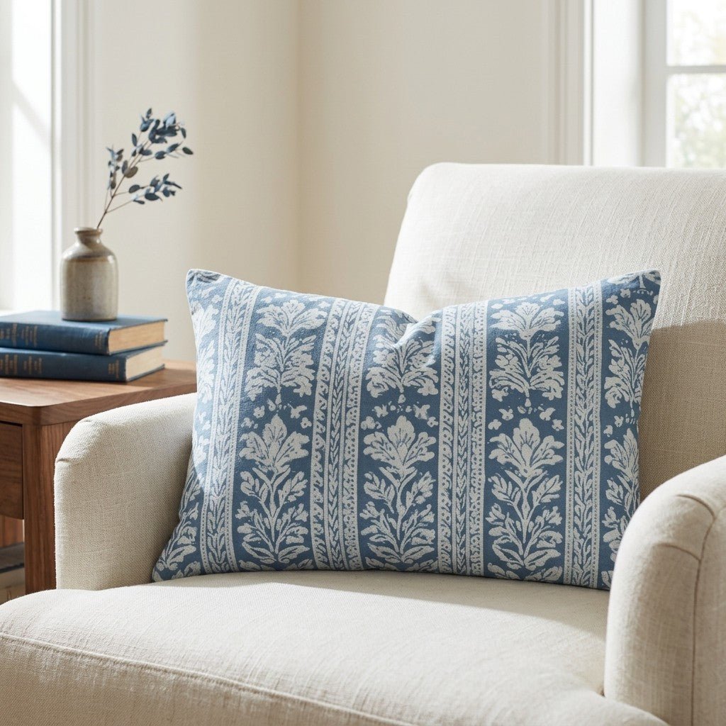 Blue Parlour Throw Pillow - Benton Lane Home - Lemon Park