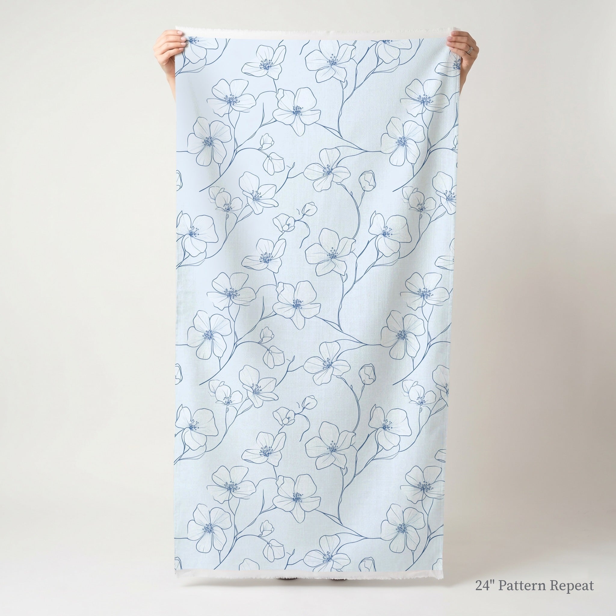Blue Sketch - Fabric - Benton Lane Home - Lemon Park