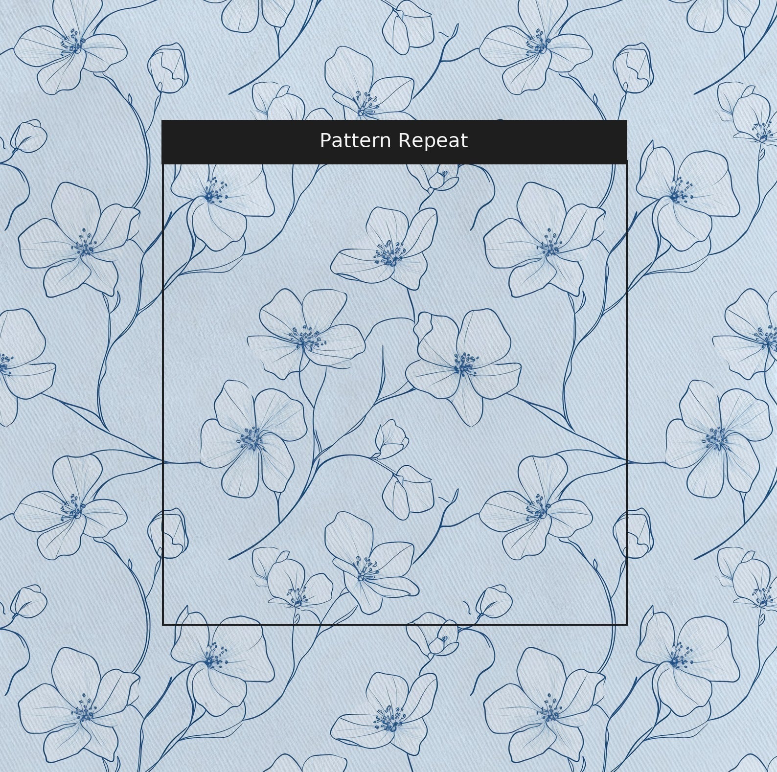 Blue Sketch - Fabric - Benton Lane Home - Lemon Park