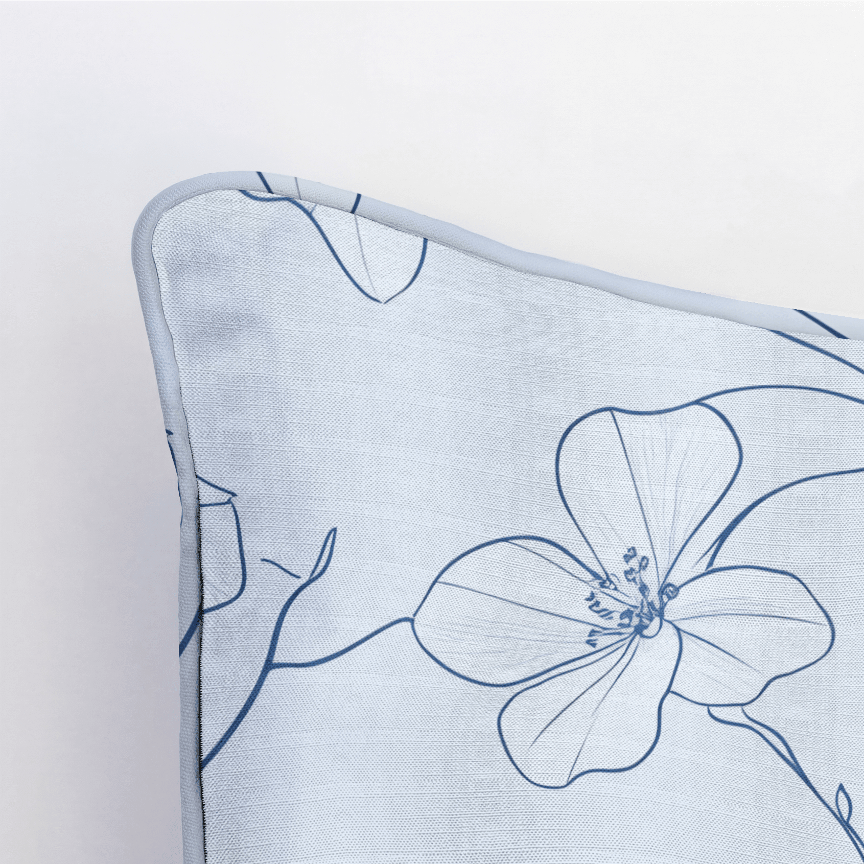 Blue Sketch Throw Pillow - Benton Lane Home - Lemon Park