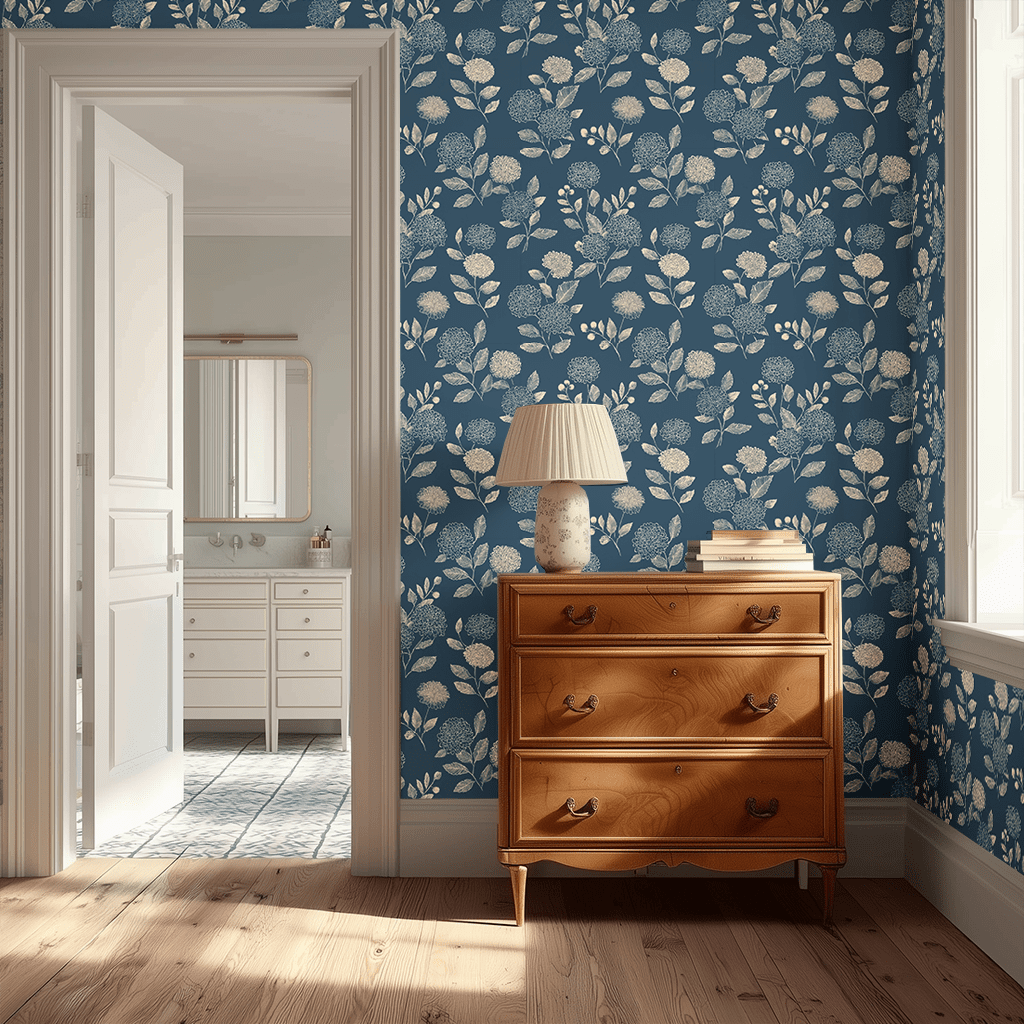 Blue Thistle Wallpaper - Benton Lane Home - Benton Lane