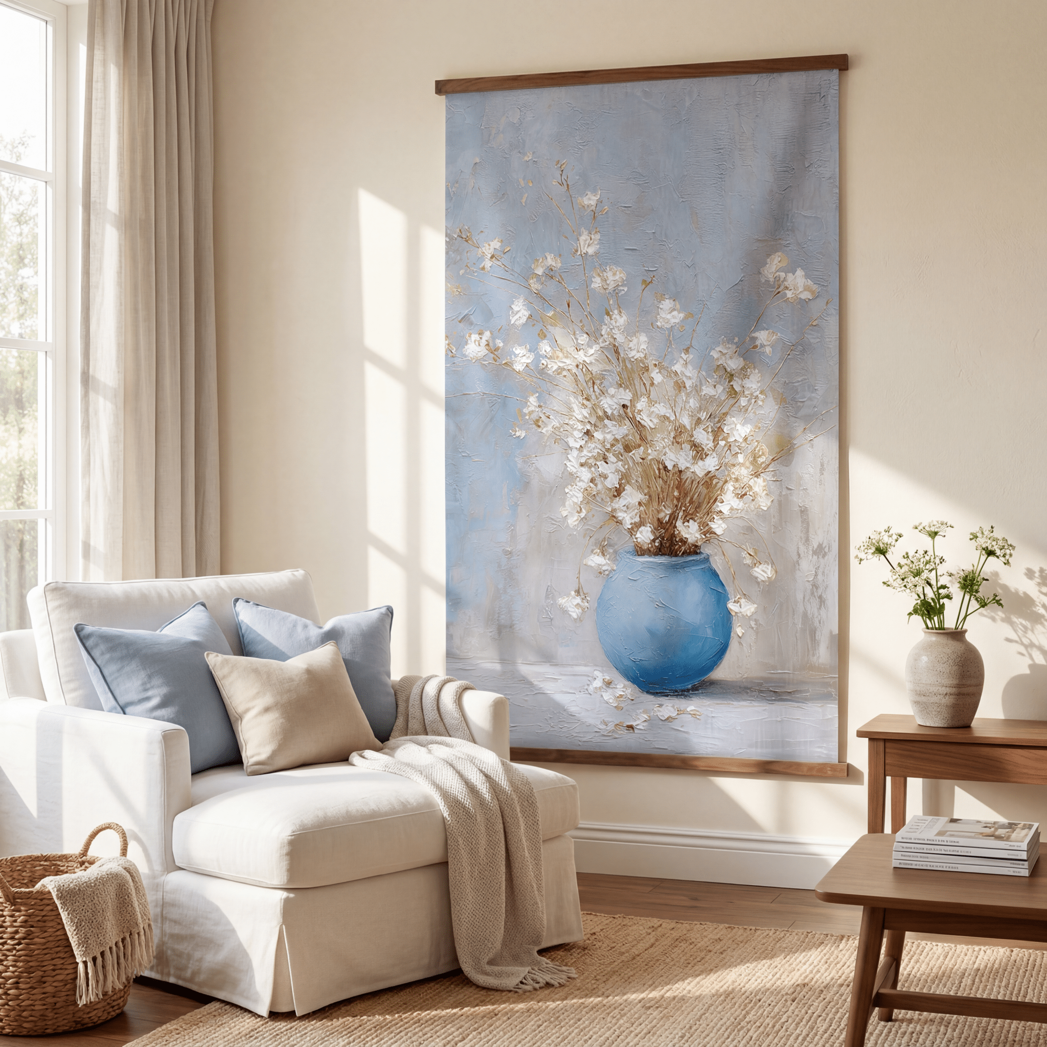 Blue Vase Still Life - Tapestry - Benton Lane Home - Lemon Park