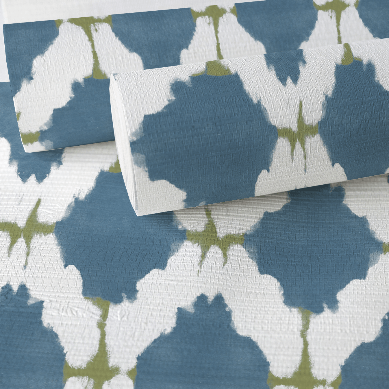 Bluebell Trellis Faux Grasscloth Wallpaper - Lemon Park