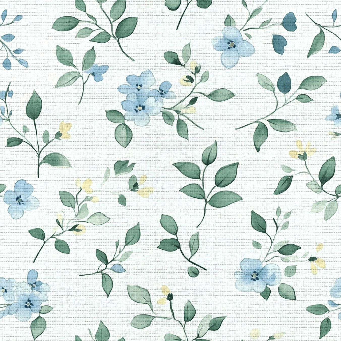 Bluebell Whimsy Faux Grasscloth Wallpaper - Lemon Park