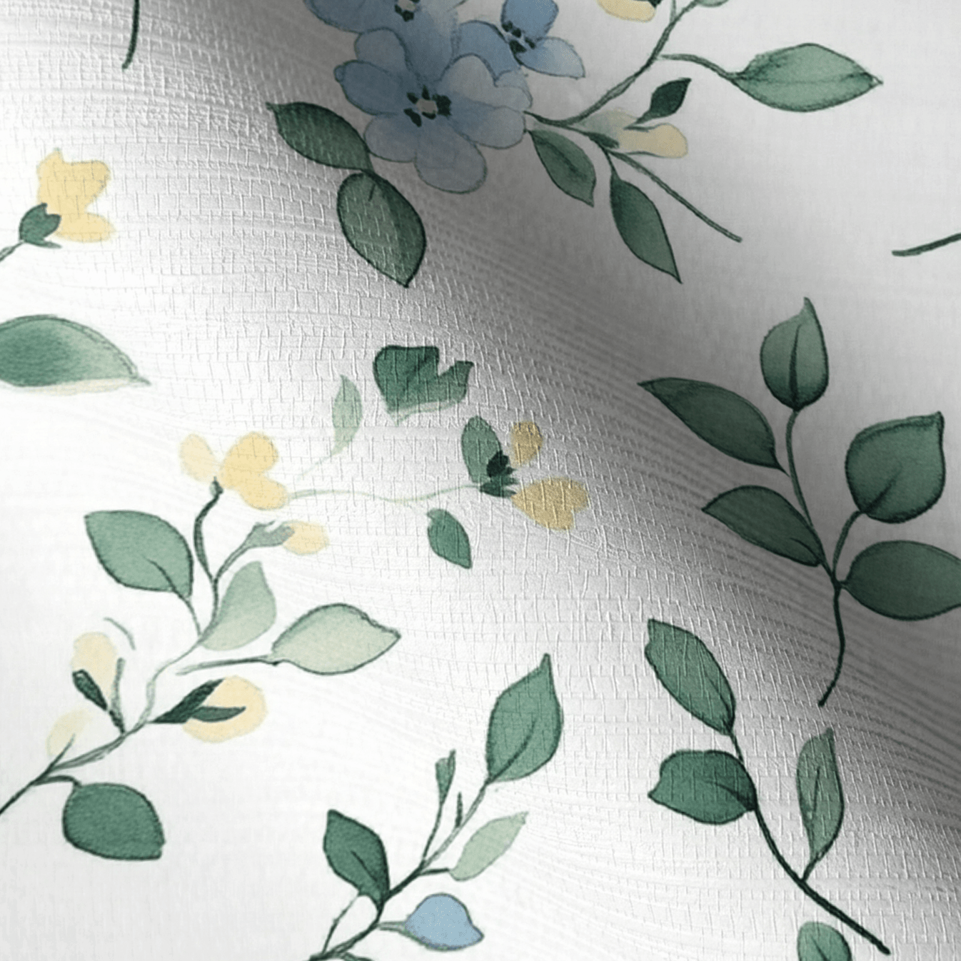 Bluebell Whimsy Faux Grasscloth Wallpaper - Lemon Park