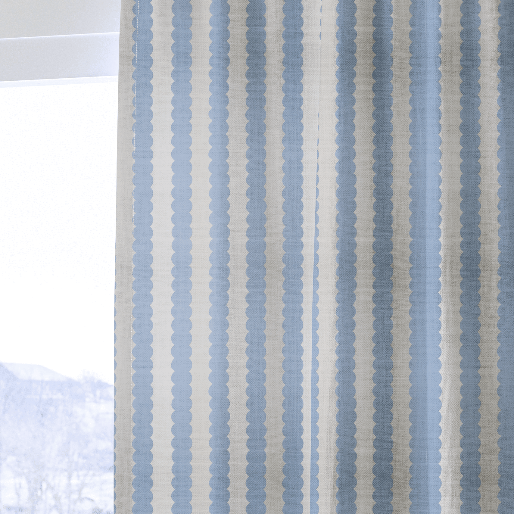 Blueberry Stripes - Drapery - Benton Lane Home - Lemon Park