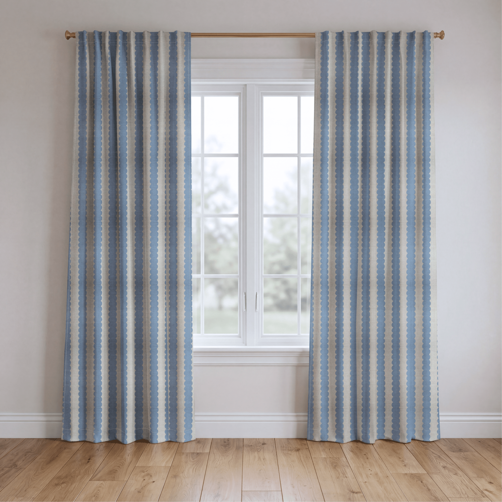 Blueberry Stripes - Drapery - Benton Lane Home - Lemon Park