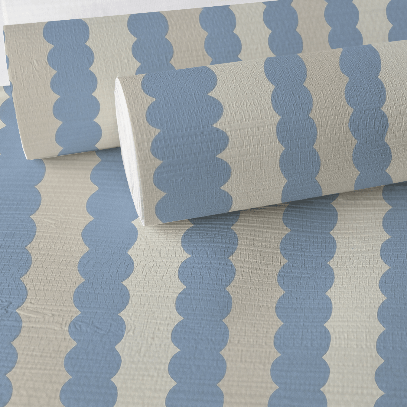 Blueberry Stripes Faux Grasscloth Wallpaper - Lemon Park