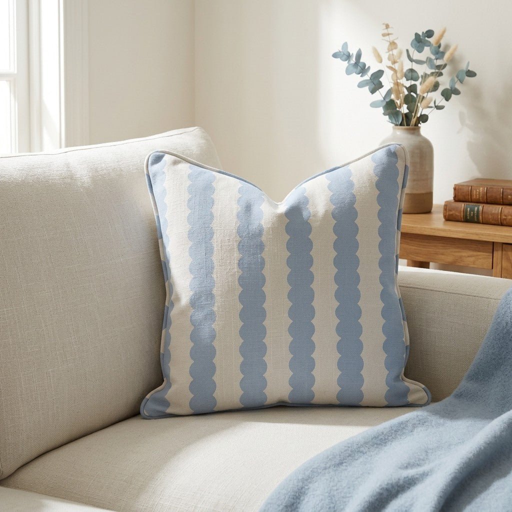Blueberry Stripes Throw Pillow - Benton Lane Home - Lemon Park