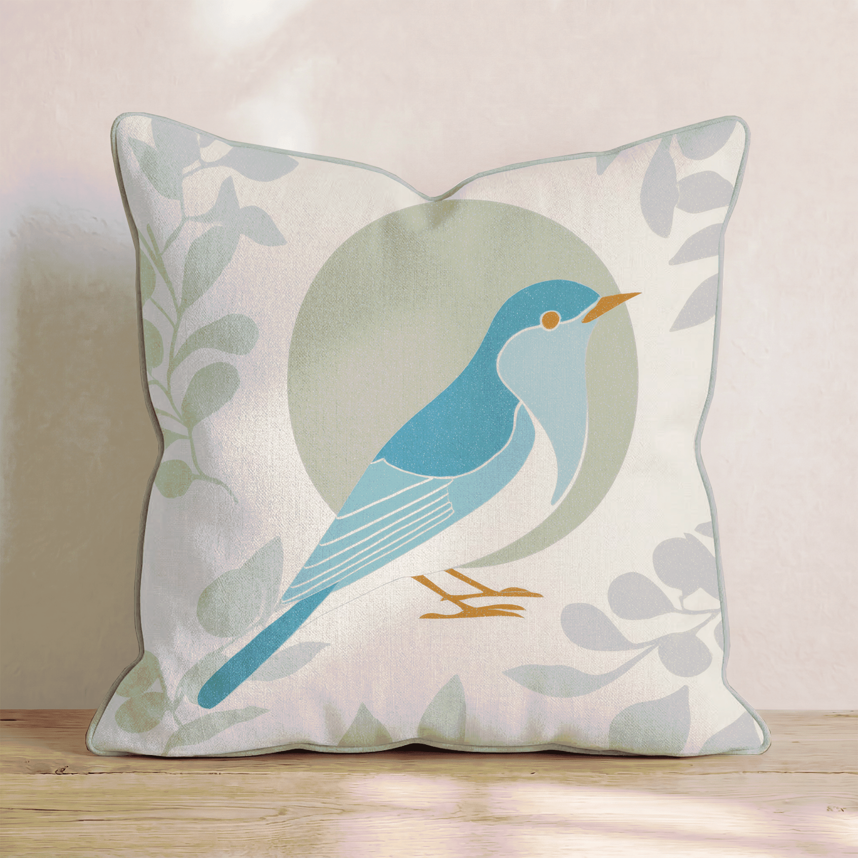 Bluebird Morning Throw Pillow - Benton Lane Home - Hillcroft Home