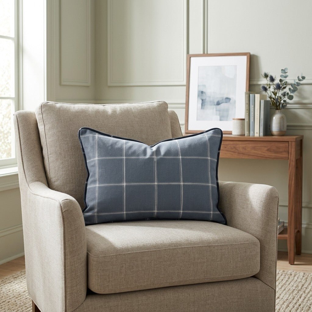 Blueford Check Throw Pillow - Benton Lane Home - Lemon Park