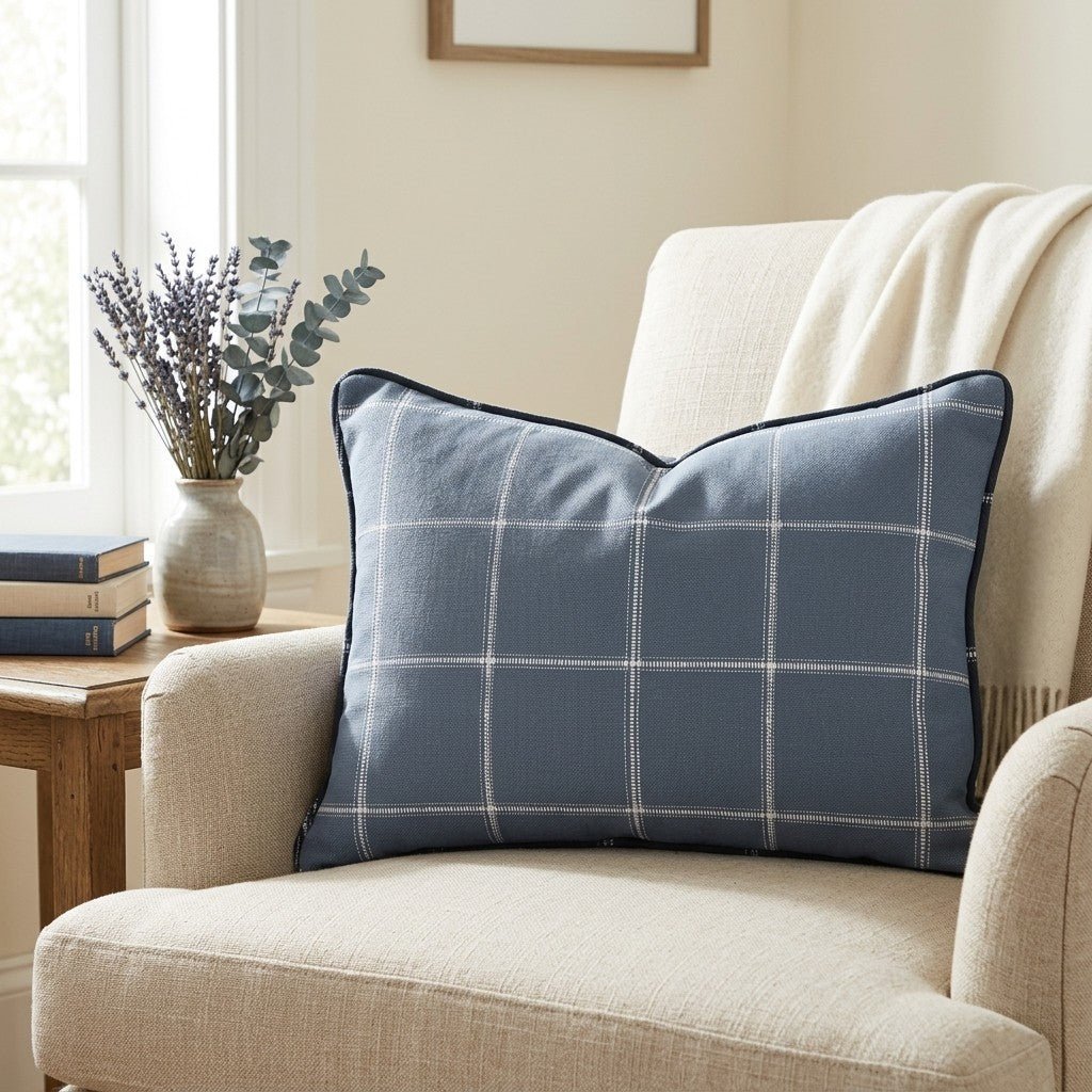 Blueford Check Throw Pillow - Benton Lane Home - Lemon Park