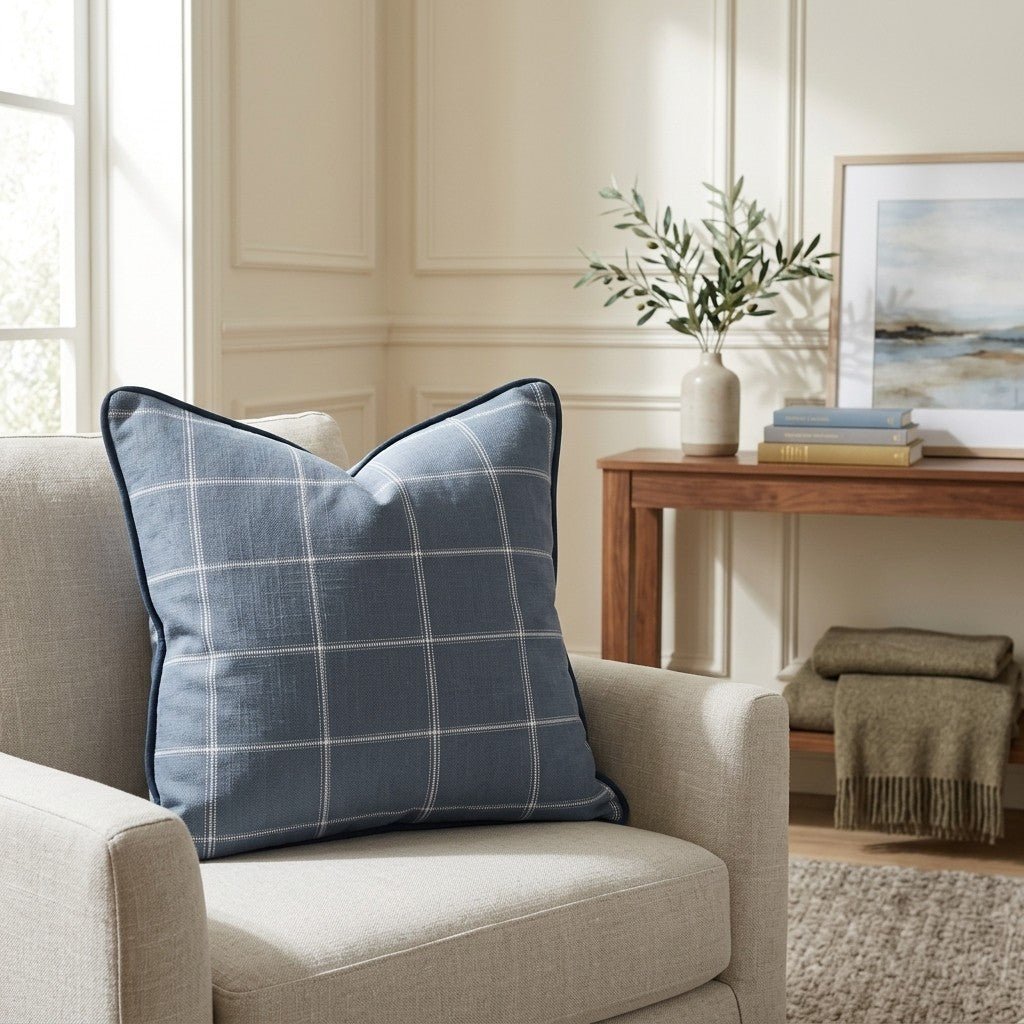 Blueford Check Throw Pillow - Benton Lane Home - Lemon Park