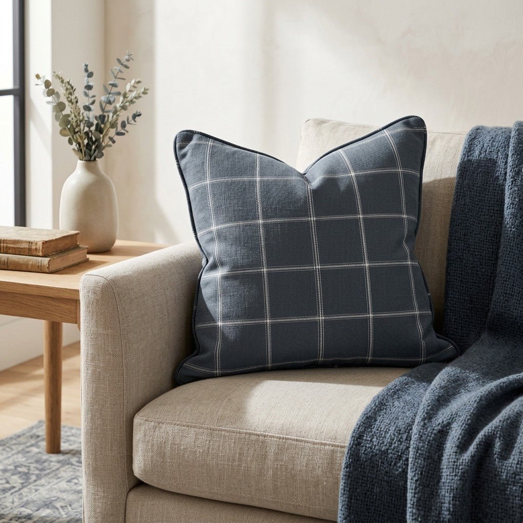 Blueford Check Throw Pillow - Benton Lane Home - Lemon Park
