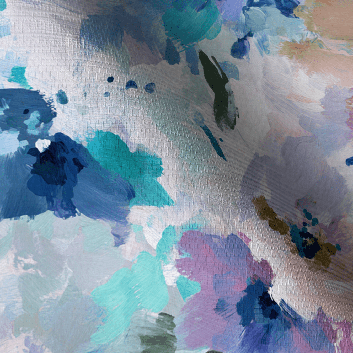 Blurred in Bloom Faux Grasscloth Wallpaper - Lemon Park