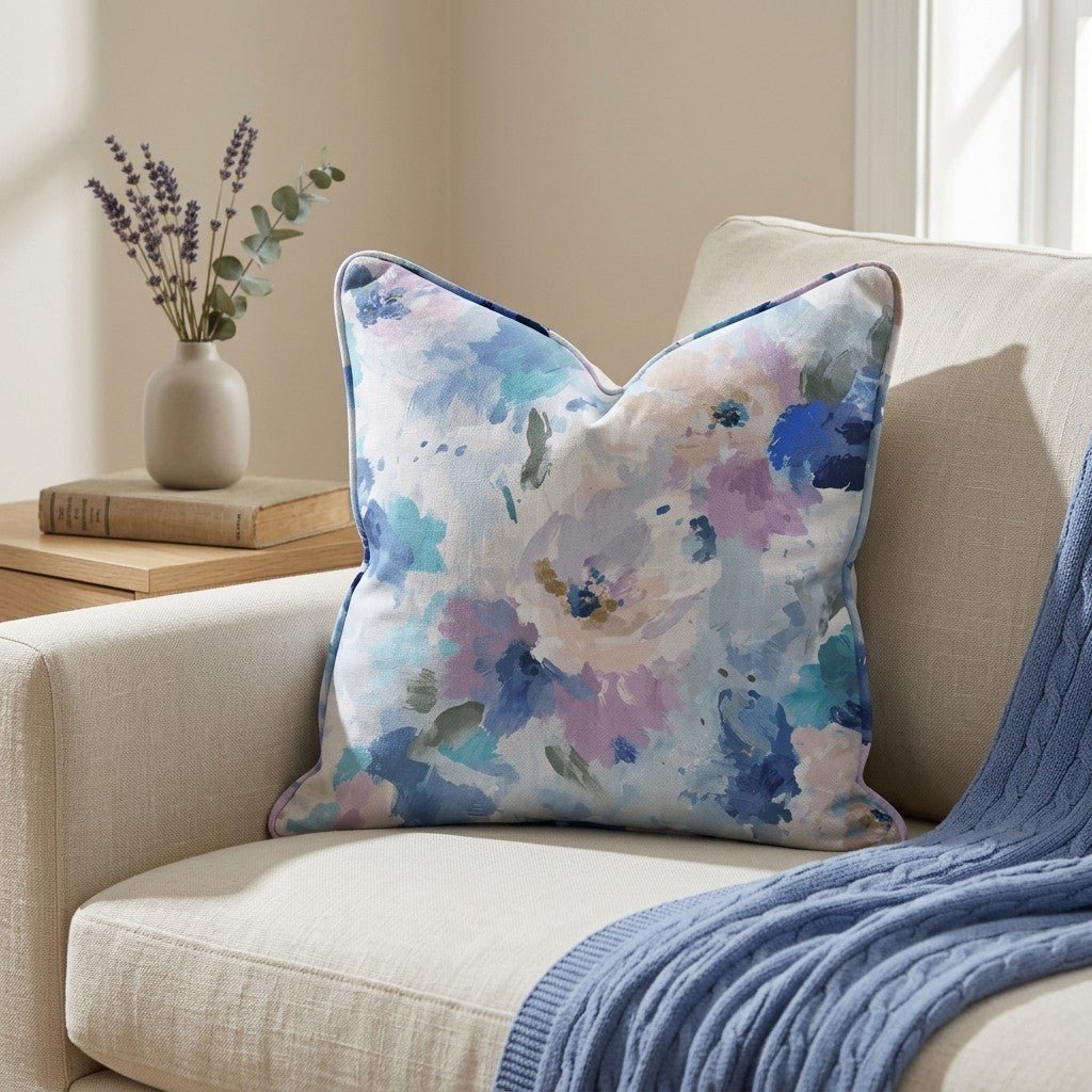Blurred in Bloom Throw Pillow - Benton Lane Home - Lemon Park