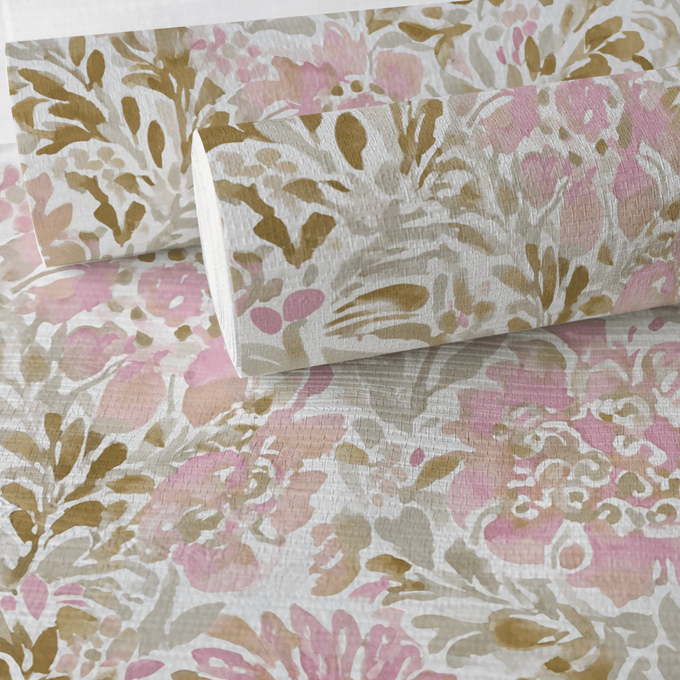 Blush Birch Faux Grasscloth Wallpaper - Lemon Park
