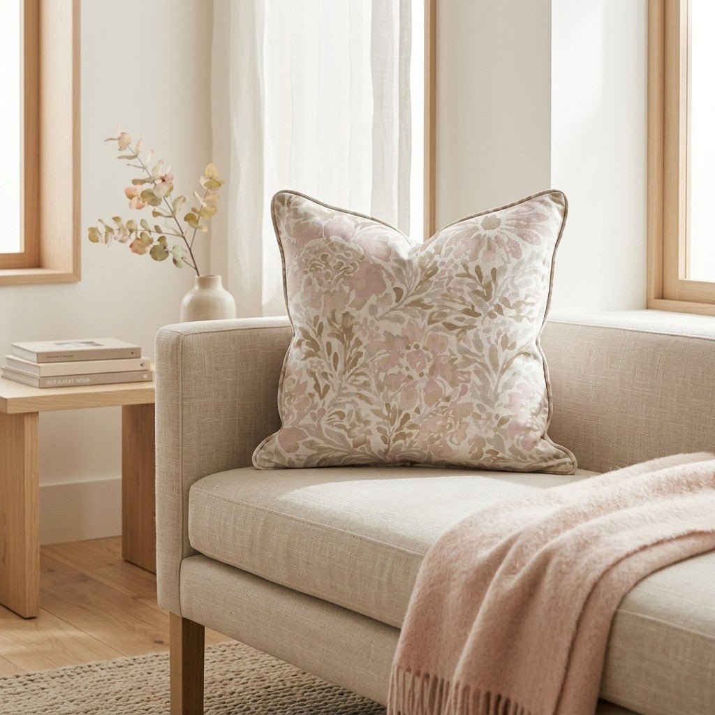 Blush Birch Throw Pillow - Benton Lane Home - Lemon Park