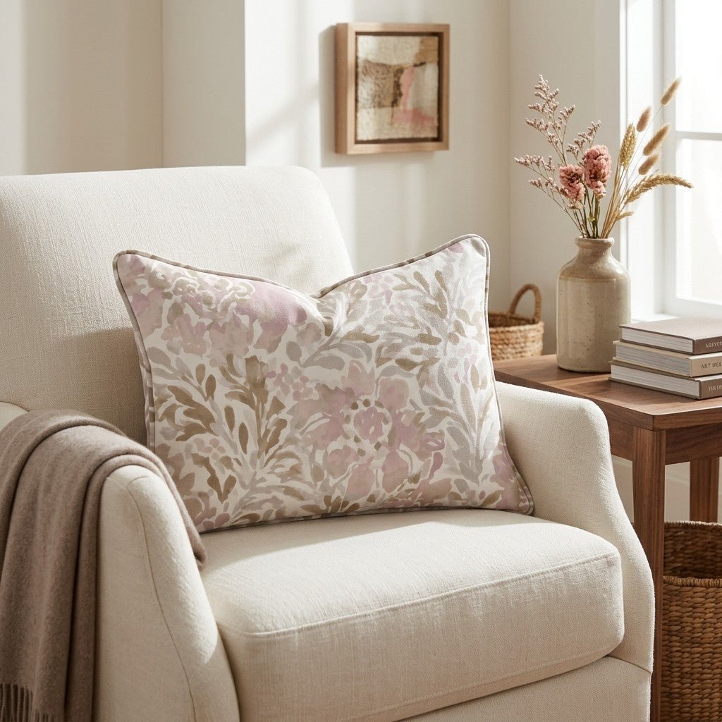 Blush Birch Throw Pillow - Benton Lane Home - Lemon Park