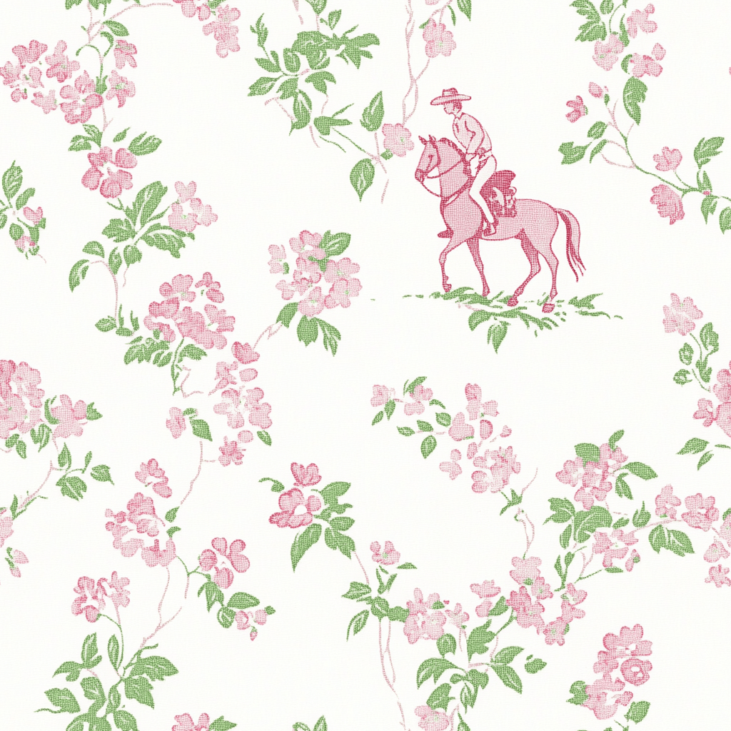 Blush Equestrian Wallpaper - Benton Lane Home - Lemon Park