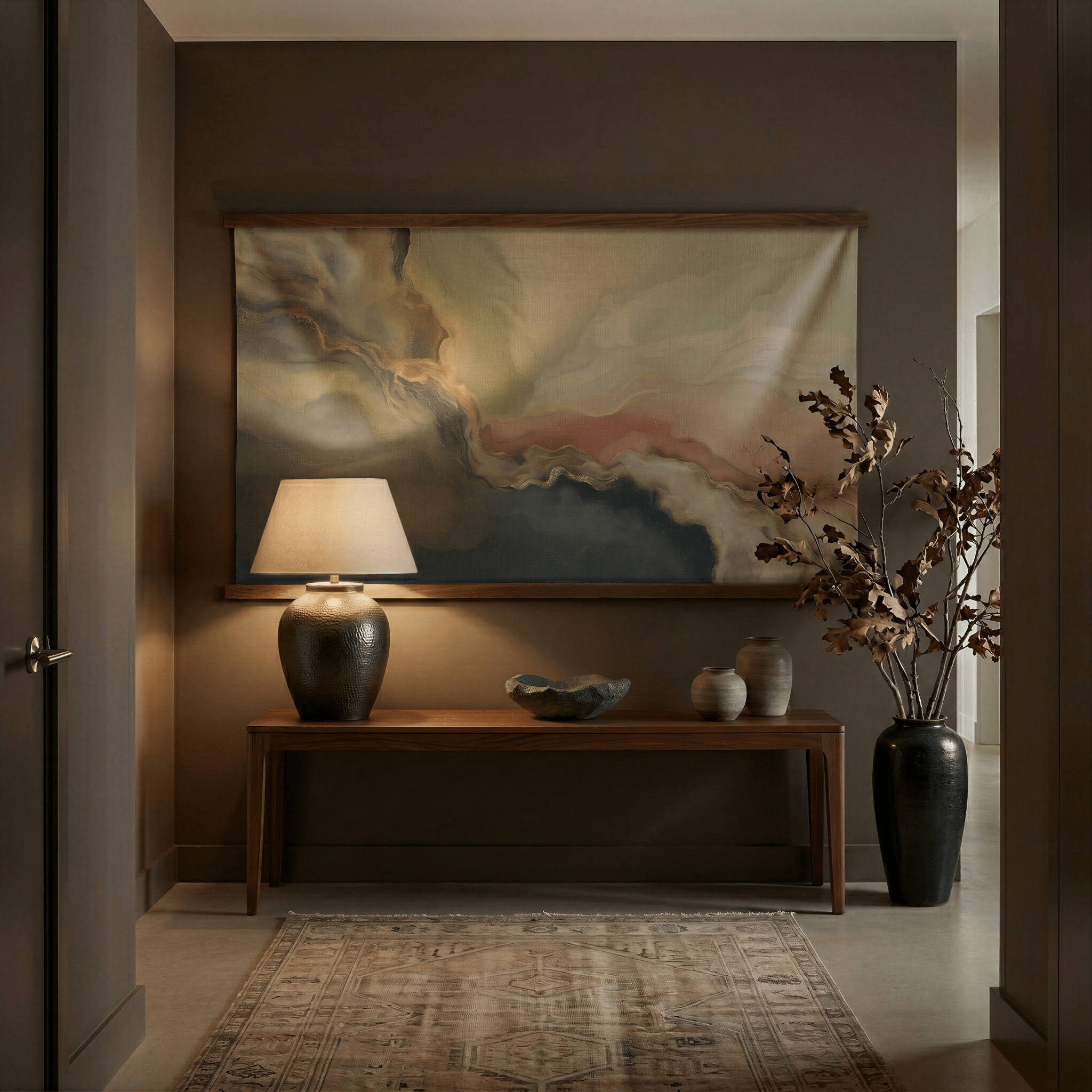 Blush Horizon - Tapestry - Benton Lane Home - Painted Paper