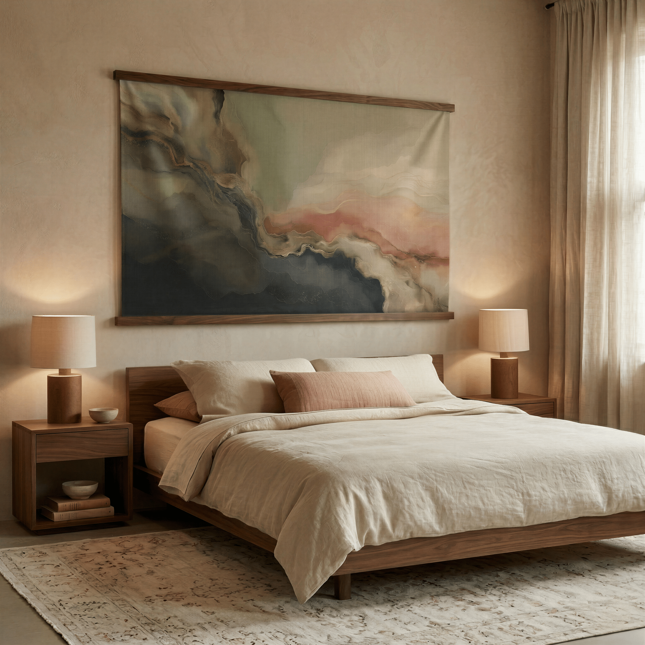 Blush Horizon - Tapestry - Benton Lane Home - Painted Paper
