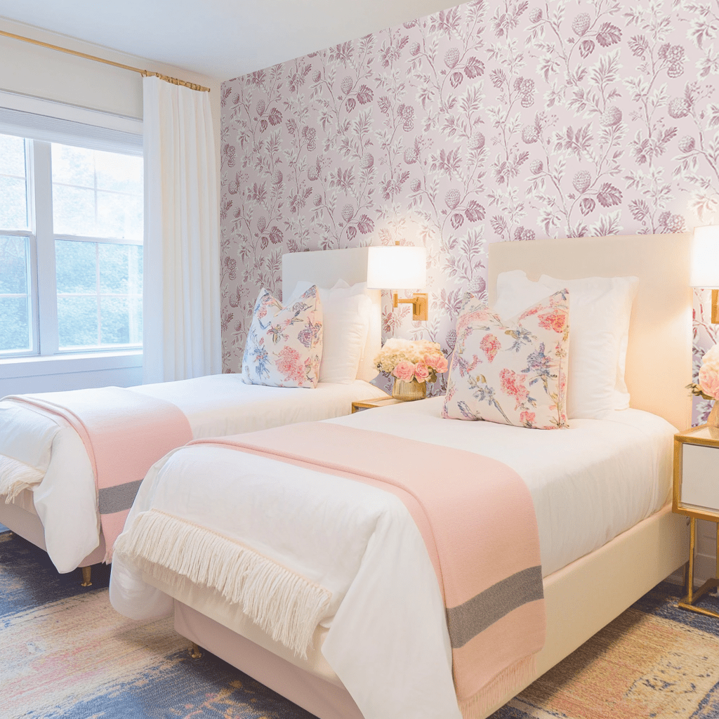 Blush on Blush Wallpaper - Benton Lane Home - Lemon Park