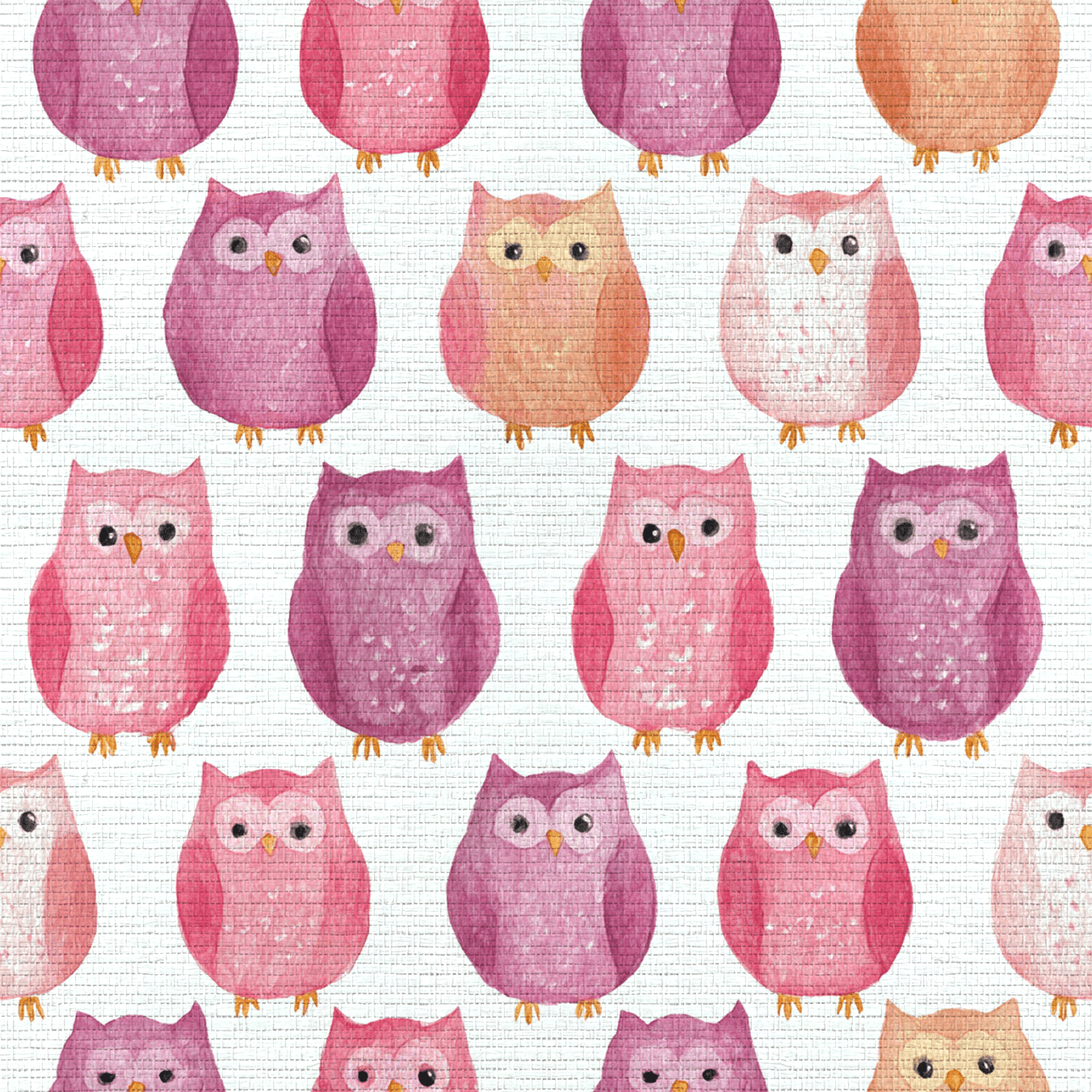 Blush Owls Faux Grasscloth Wallpaper - Lemon Park
