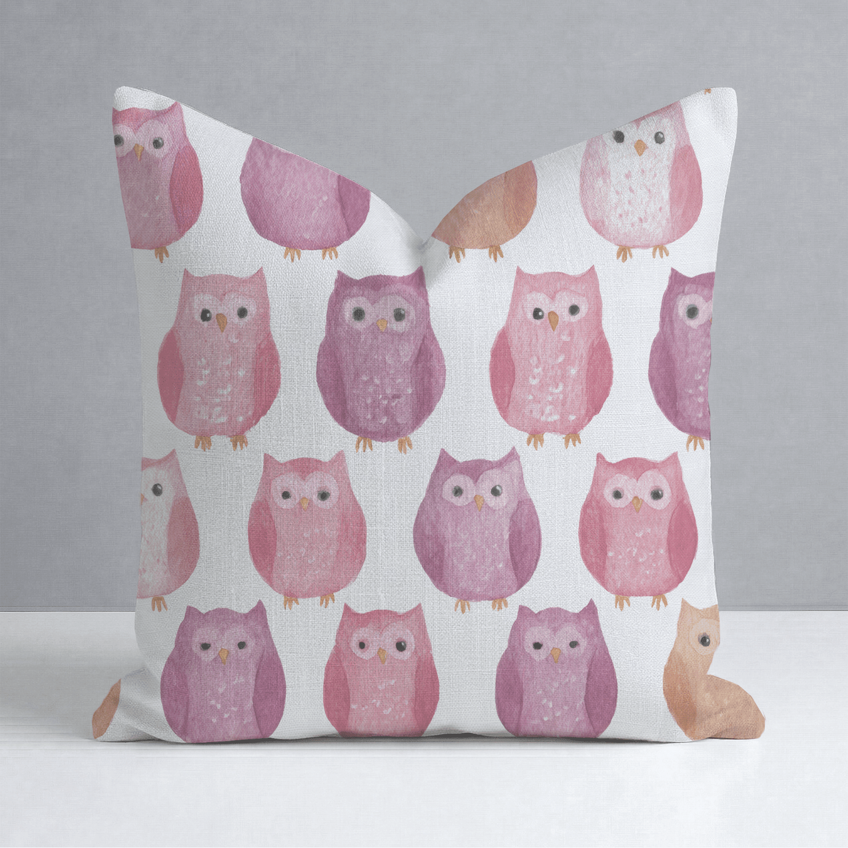 Blush Owls Throw Pillow - Benton Lane Home - Lemon Park