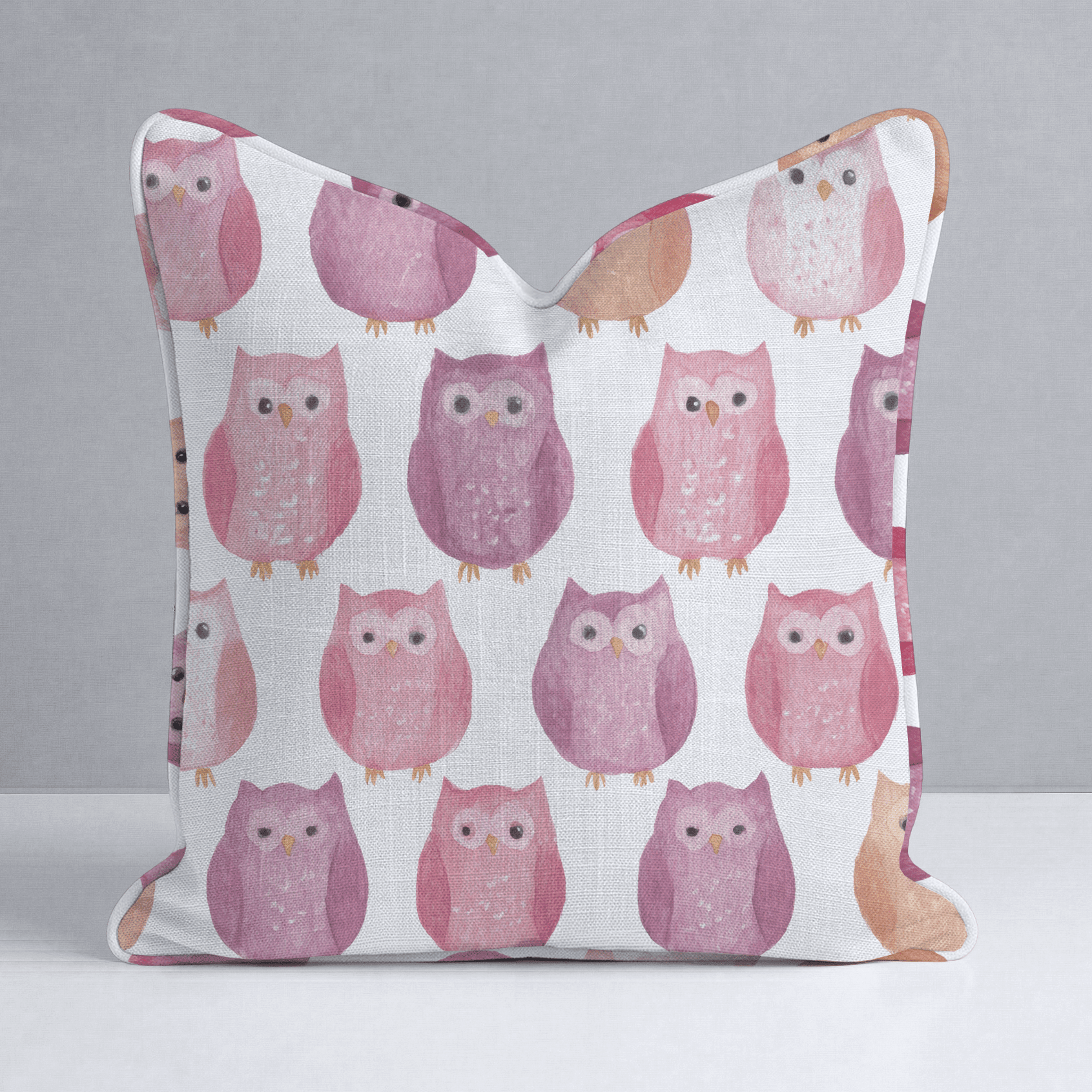 Blush Owls Throw Pillow - Benton Lane Home - Lemon Park