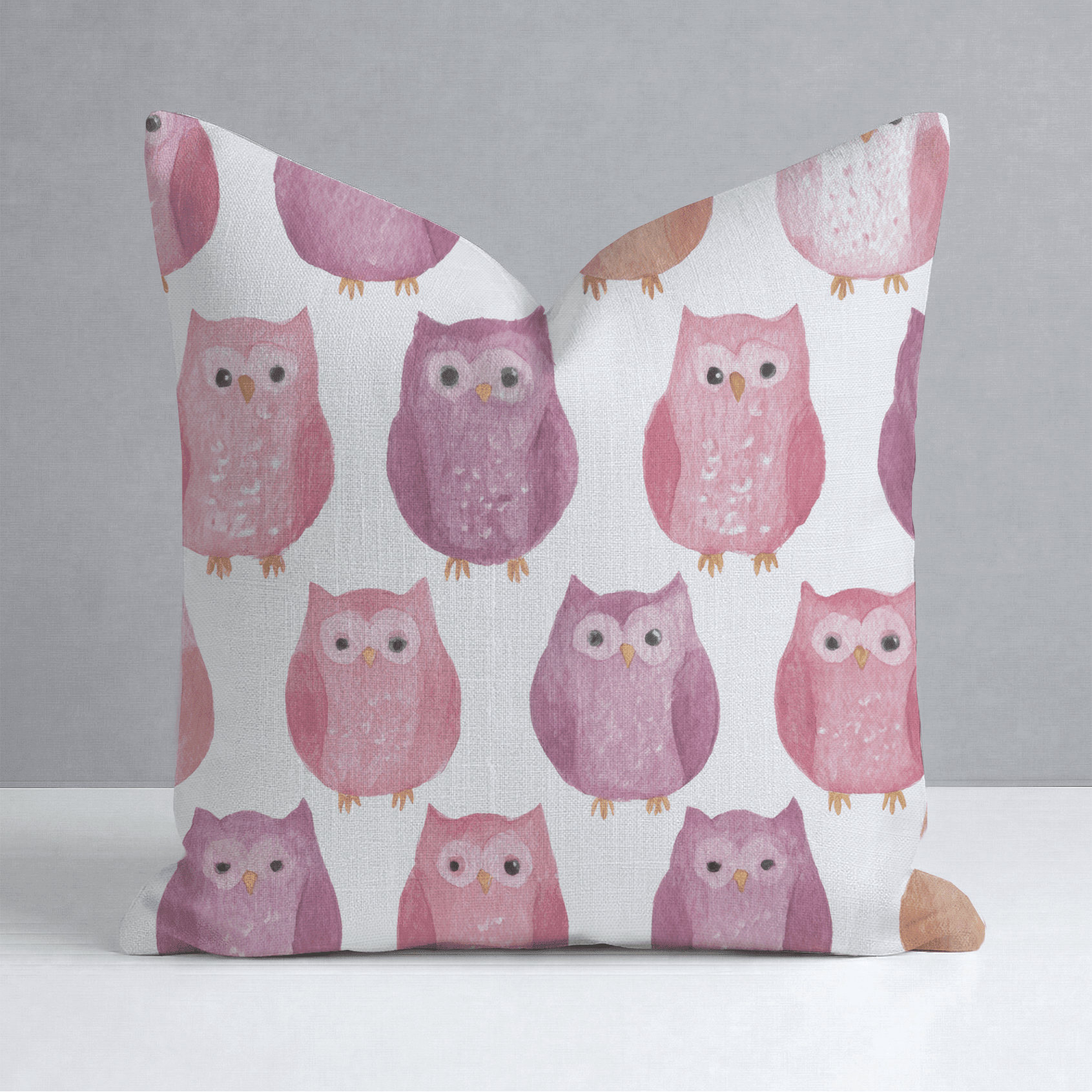 Blush Owls Throw Pillow - Benton Lane Home - Lemon Park
