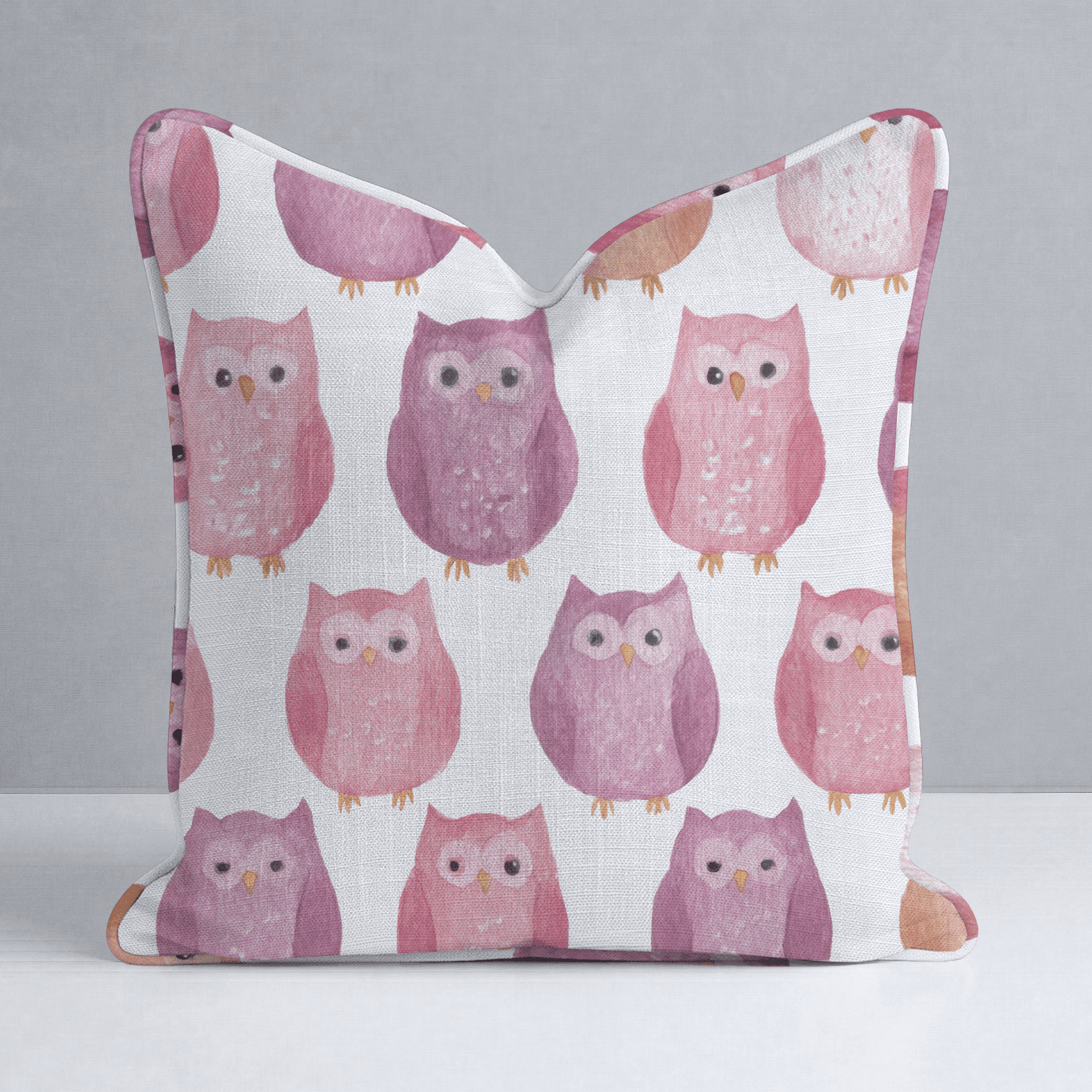 Blush Owls Throw Pillow - Benton Lane Home - Lemon Park