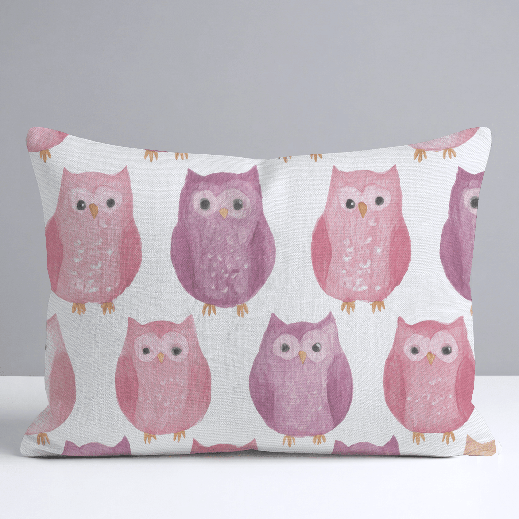 Blush Owls Throw Pillow - Benton Lane Home - Lemon Park